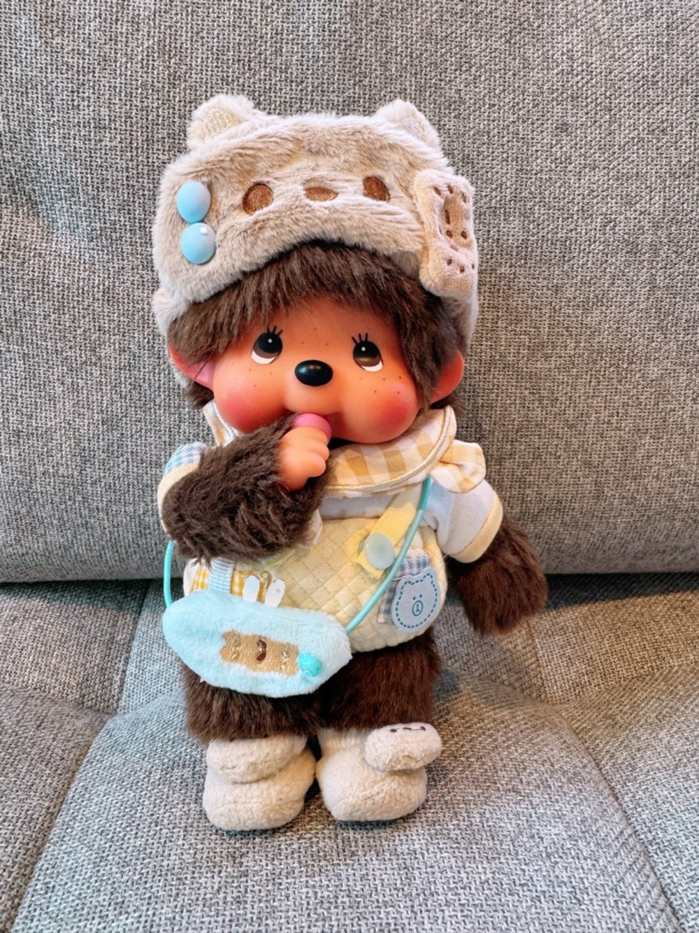 Medium size Monchhichi boy doll